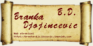 Branka Đojinčević vizit kartica